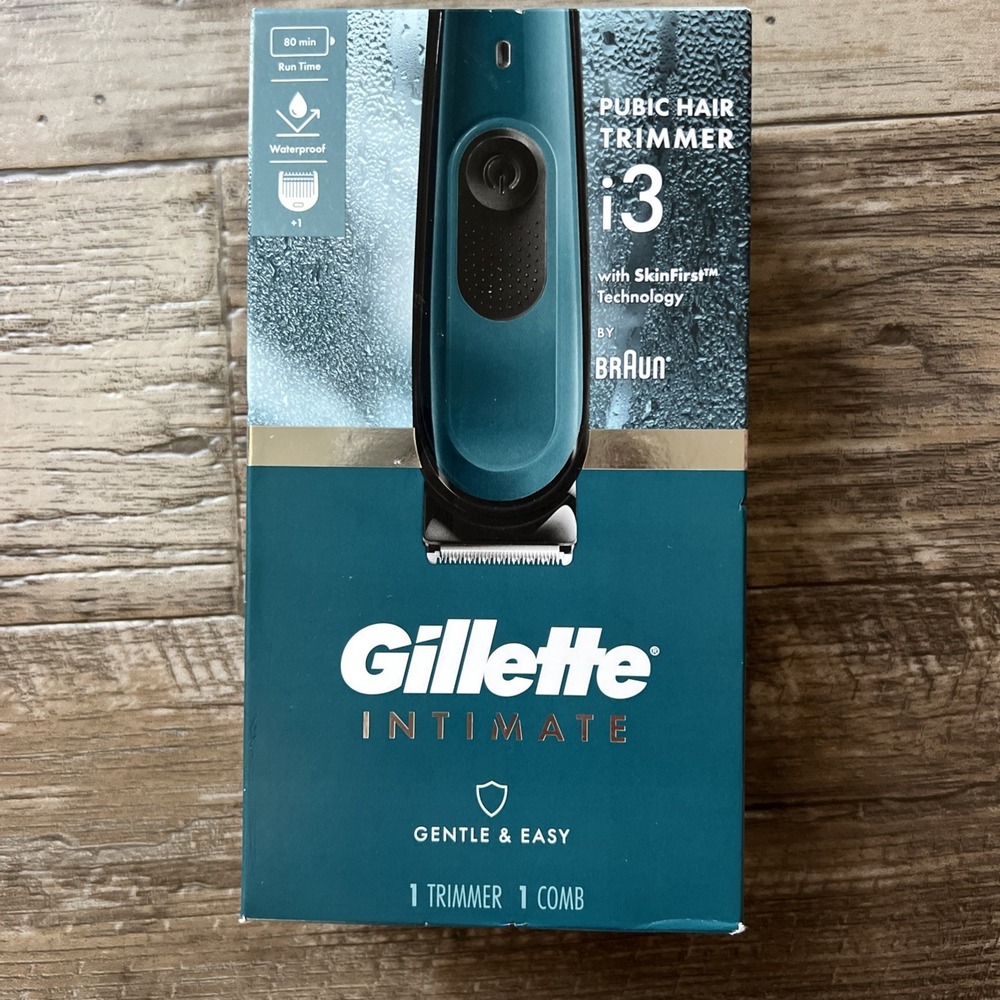 Gillette‎ Braun Intimate i3 Pubic Hair Cordless Trimmer W/ Sensitive Comb NEW